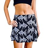XrSzChic Womens Tennis Golf Skirt Skorts Short Athletic Exercise Printed with Pockets and Built in Shorts
