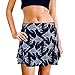 XrSzChic Womens Tennis Golf Athletic Exercise Printed Skirt Skorts Short Pockets