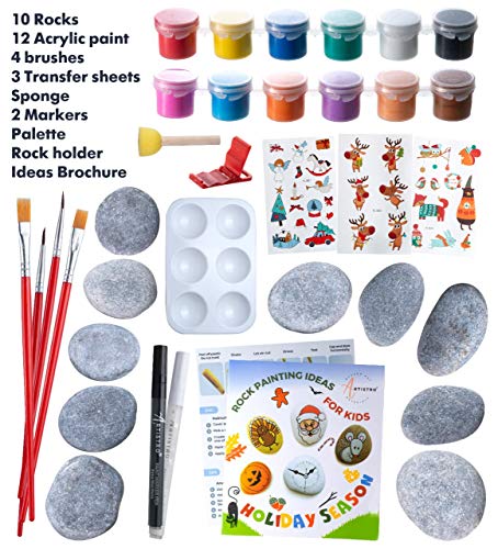 1 Rock+Painting+Kit+Waterproof+Christmas