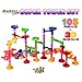 Super Tower Set Marble Run - Junior Set - STEM Toy - An Educational Building Block Set with 105 Pieces Including Translucent Tubes with 30 Glass Marbles