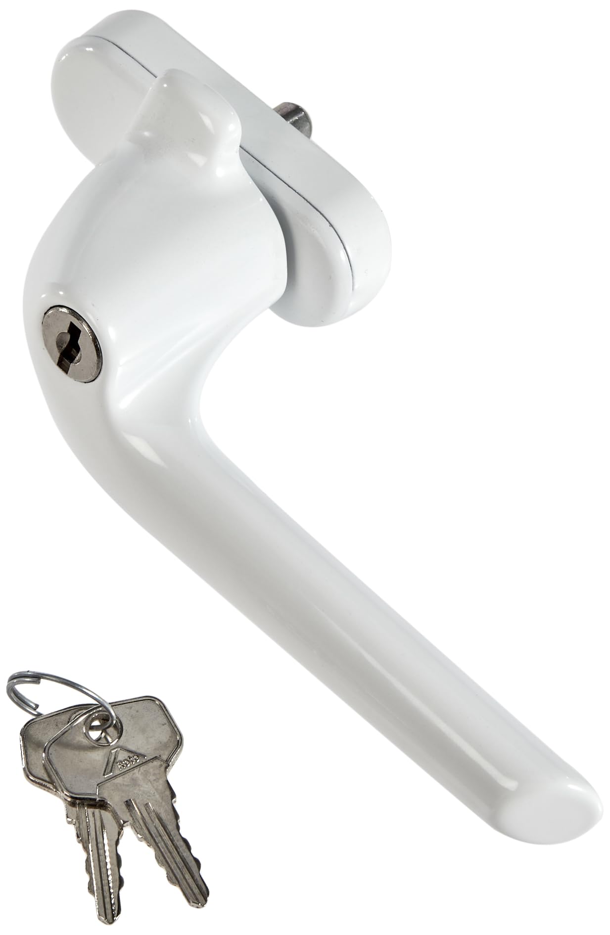 Roto Original Window Handle | Window Handle for Roof Windows Series 3, 4, 7, R3, R4 Wood and Plastic | Lockable with Key | Colour White | 15 x 8.5 x 2.7 cm