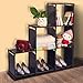 Wishwill Cube Storage Organizer, 6 Cube Modular Shelves Storage Organizer, DIY Closet Storage Rack for Books Clothes Toys Shoes Arts(Black)