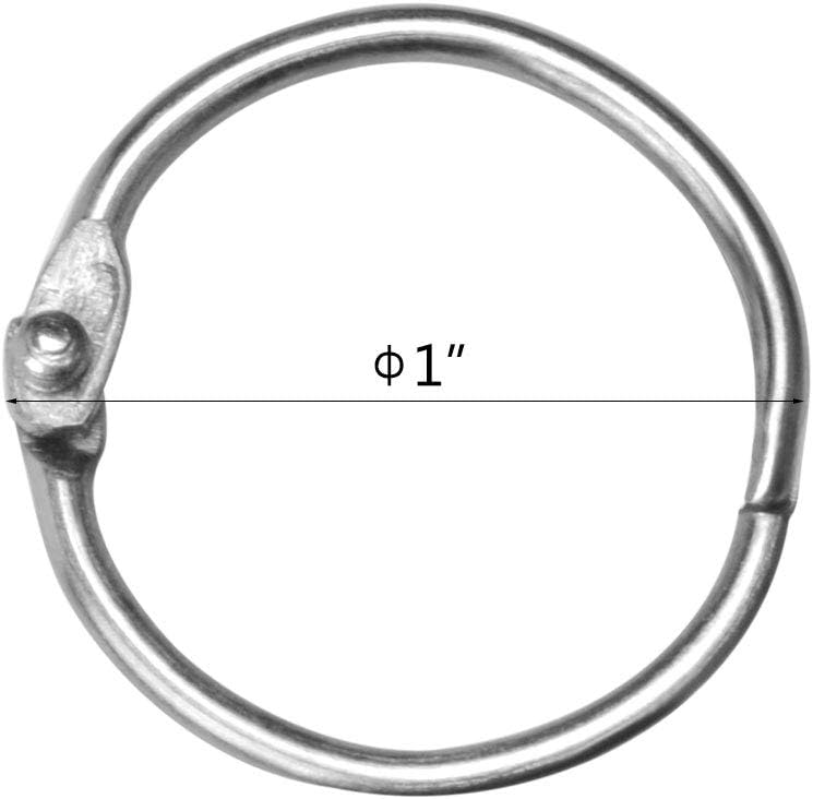 Binder Rings 120 Pack, 1 Inch Loose Leaf Book Rings, Silver Binder Ring, Metal Rings, Key Rings for Office, Home, School : Office Products