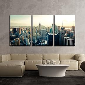 New York City Manhattan Midtown Aerial Panorama View...