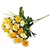 SOLEDI 1 Bunch 25-stem Artificial Flower Dianthus Caryophyllus Carnation Fake Silk Flower Plastic Flower Arrangement Wedding Party Home Garden Decor Room Decoration New