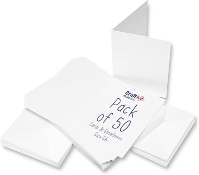 Crafts UK 50 Cards and Envelopes White C6 Brand Craft UK Limited 382 273