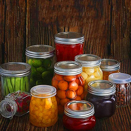 100 Pack Mason Jar Lids for Regular Mouth Canning, Thickened Rust