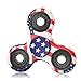 NOING Tri Fidget Hand Spinner Camouflage Multi-Color Double Side Printed, EDC Focus Toy for Kids and Adults (American Flag)