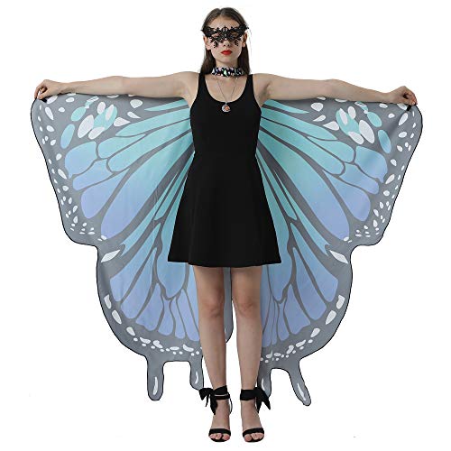 Motiloo Butterfly Wings for Women, Butterfly Shawl Costume Accessory Monarch Butterfly Shawl Cape Halloween Christmas Costume