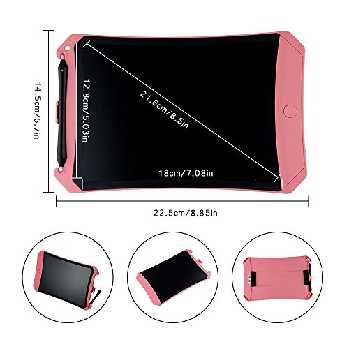 LCD Writing Tablet 8.5 Inch HUIXIANG Digital Drawing Board Electronic Doodle Pad with Lock, Gift for Kids Birthday Present for Friends Office School and Speech Difficulties Take Notes Memo, Pink