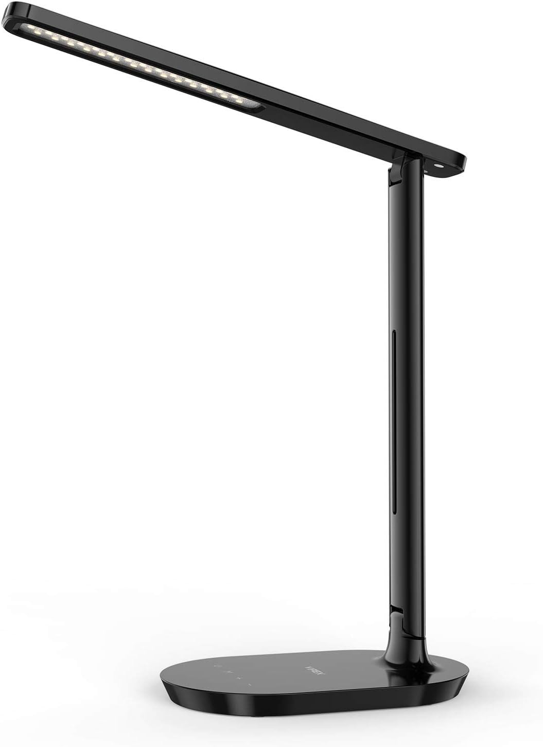 LED Desk Lamp - Dimmable Table Lamp with Eye-Caring Ideal for Reading, Studying, Working, Foldable Office Task Light, 3 Color Modes with 5 Brightness Levels, Touch Control, Memory Function (Black)