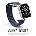 MoKo Apple Watch Band, Premium Soft Leather Loop Band with Strong Adjustable Magnetic Closure for 42mm Apple Watch Models, Midnight BLUE (Not Fit 38mm Version 2015)