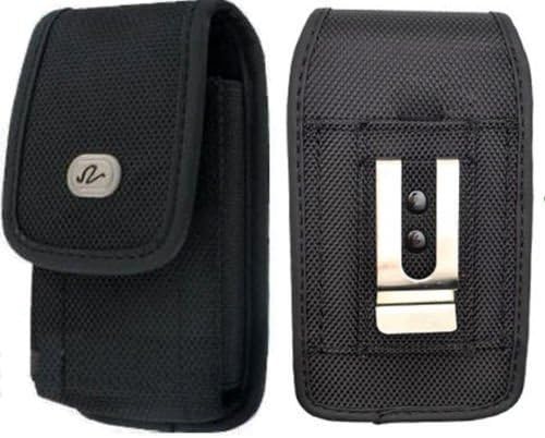 Perfect FIT – Heavy Duty Vertical Rugged Canvas Nylon Case Holster w/ Belt Loop, Belt Clip and Velcro Closure For ZTE Grand X Max+/Max N9520/ZMAX/Grand Memo/Lever/Grand Memo II LTE/Grand X Max