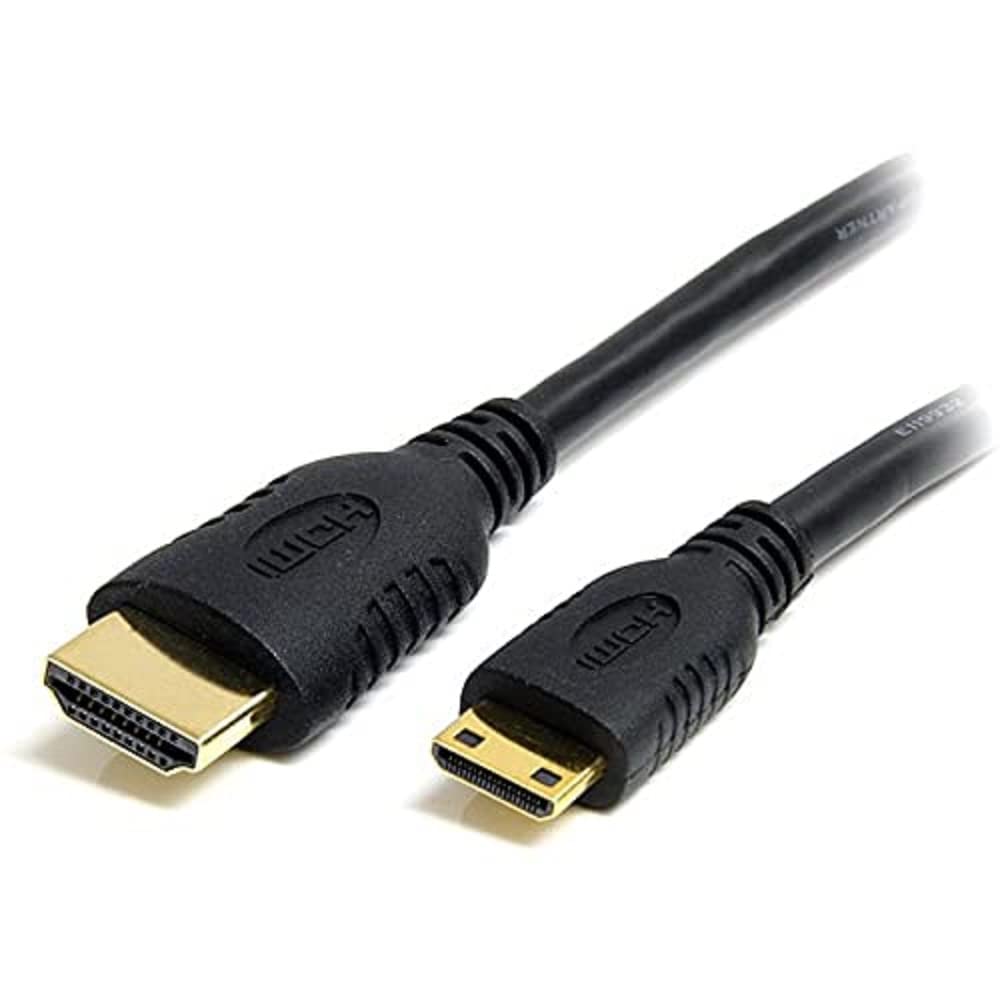 StarTech.com 50cm Mini HDMI to HDMI Cable with Ethernet - 4K 30Hz High Speed Mini HDMI to HDMI Adapter Cable, Mini HDMI Type-C Device to HDMI Monitor/Display, Durable Video Converter Cord (HDACMM50CM)