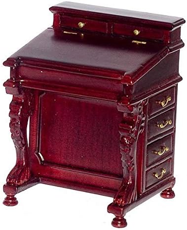 Dollhouse Minature Platinum Davenport Desk Mahogany