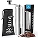 Zulay Stainless Steel Manual Burr Coffee Grinder - Adjustable Manual Coffee Bean Grinder With Ceramic Burr Blades - Detachable Hand Crank Coffee Grinder For Portable Espresso, Drip Coffee, Turkish Brew, French Press, Aeropress