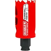 Diablo Carbide Teeth Hole Saw - 1-1/2" Diameter, 2-3/8" Cutting Depth | Ideal for Wood and Metal - SnapLock Plus Mandrel System - DHS1500CT