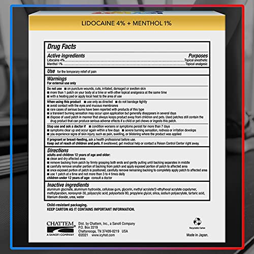 Icy Hot Max Strength Lidocaine Pain Relief Patch (5 Count)