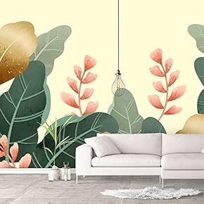 Wall Murals for Bedroom Green Plants Animals Removable Wallpaper Peel and Stick Wall Stickers - 66x96 inches