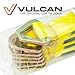 VULCAN Car Tie Down Axle Strap with Wear Pad - 2 Inch x 36 Inch - 4 Pack - Classic Yellow - 3,300 Pound Safe Working Load