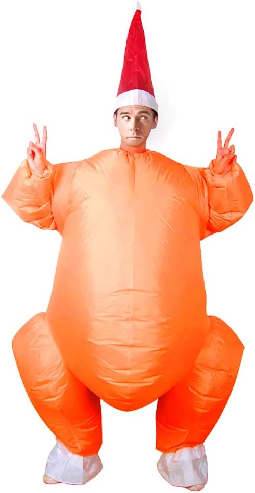 newshijieCOb Adults Turkey Shape Inflatable Costume Thanksgiving Day Cosplay Costume