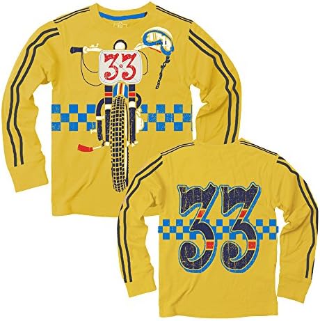 Wes and Willy Little Boys' L/S Dirt Bike T-Shirt in Gold 3T