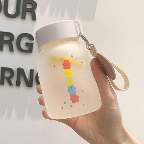 Amazon ウォーターボトル 水筒 かわいい おしゃれ 女の子 花柄 フラワー 350ml 500ml コップ クリアボトル 艶消し カバー付き スケーター マグボトル 持ち運び便利 通勤通学 ピンク グリーン ホワイト 水筒 マグボトル オンライン通販