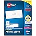 Avery Address Labels with Sure Feed for Laser Printers, 1" x 4", 2,000 Labels, Permanent Adhesive (5161), White primary