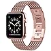 For Apple Watch Band 42mm, Wearlizer New iWatch Mesh Loop Milanese Stainless Steel Band Replacement, metal Strap Wristbands for Apple Watch Series 3, Series 2, Series 1, Sport, Edition ¨C Rose Gold
