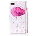iPhone 7 Plus Case,HAOTP(TM) Beauty Luxury Fashion PU Flip Stand Credit Card ID Holders Wallet Leather Case Cover for iPhone 7 Plus (Lotus)