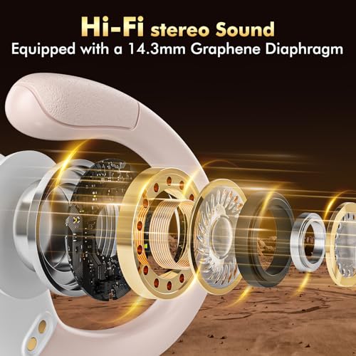 Wireless Earbuds, Sports Bluetooth Headphones, 80Hrs Playtime Ear Buds with LED Power Display, Noise Canceling Headset, IPX7 Waterproof Earphones for Workout/Running