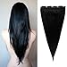 100% Remy Clip in Hair Extensions Natural Hair 16-22 inch Grade AAAAA 3/4 Full Head 1 piece 5 clips Long Smooth Silky Straight for Women Fashion 16