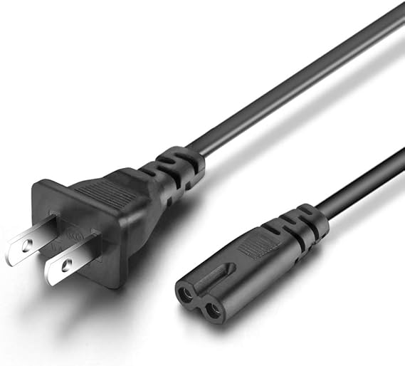 URWOOW 2 Prong Wall Extension Power Cable Cord Wire 2 Slot