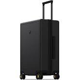 LEVEL8 Suitcase with Wheels 24 Inch, Medium Hardside Large Luggage, Black | 4-7 Days Trips, Polycarbonate Hardshell, 65L Large Capacity, 360&deg; Spinner Wheels, Tsa Lock, 4 Levels Telescoping Handle