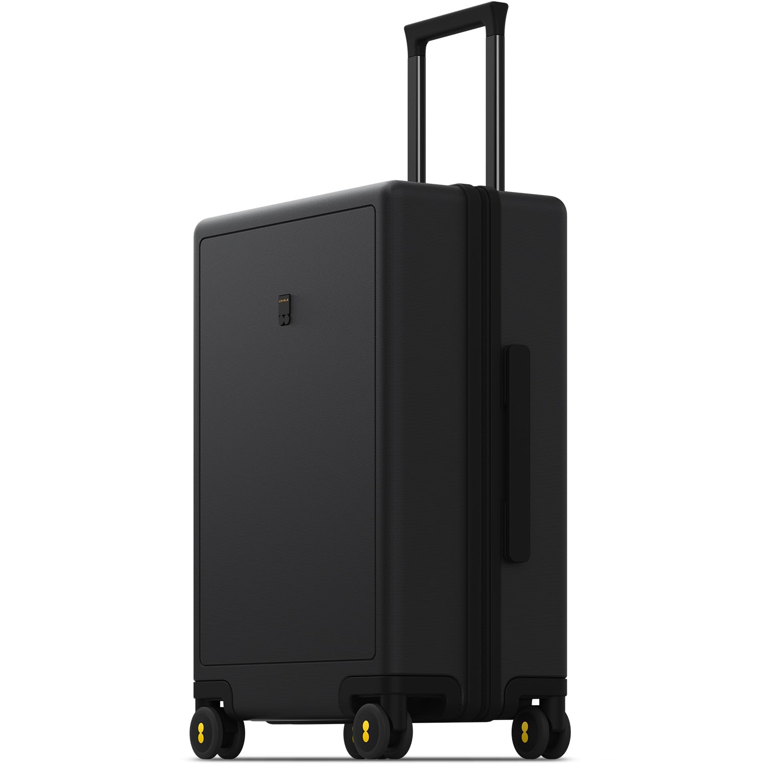 Photo 1 of LEVEL8 Large Suitcase with Wheels, Checked Luggage, Lightweight Luminous Textured Tsa Approved Medium Hardside Large Luggages, 24 Inch, Black