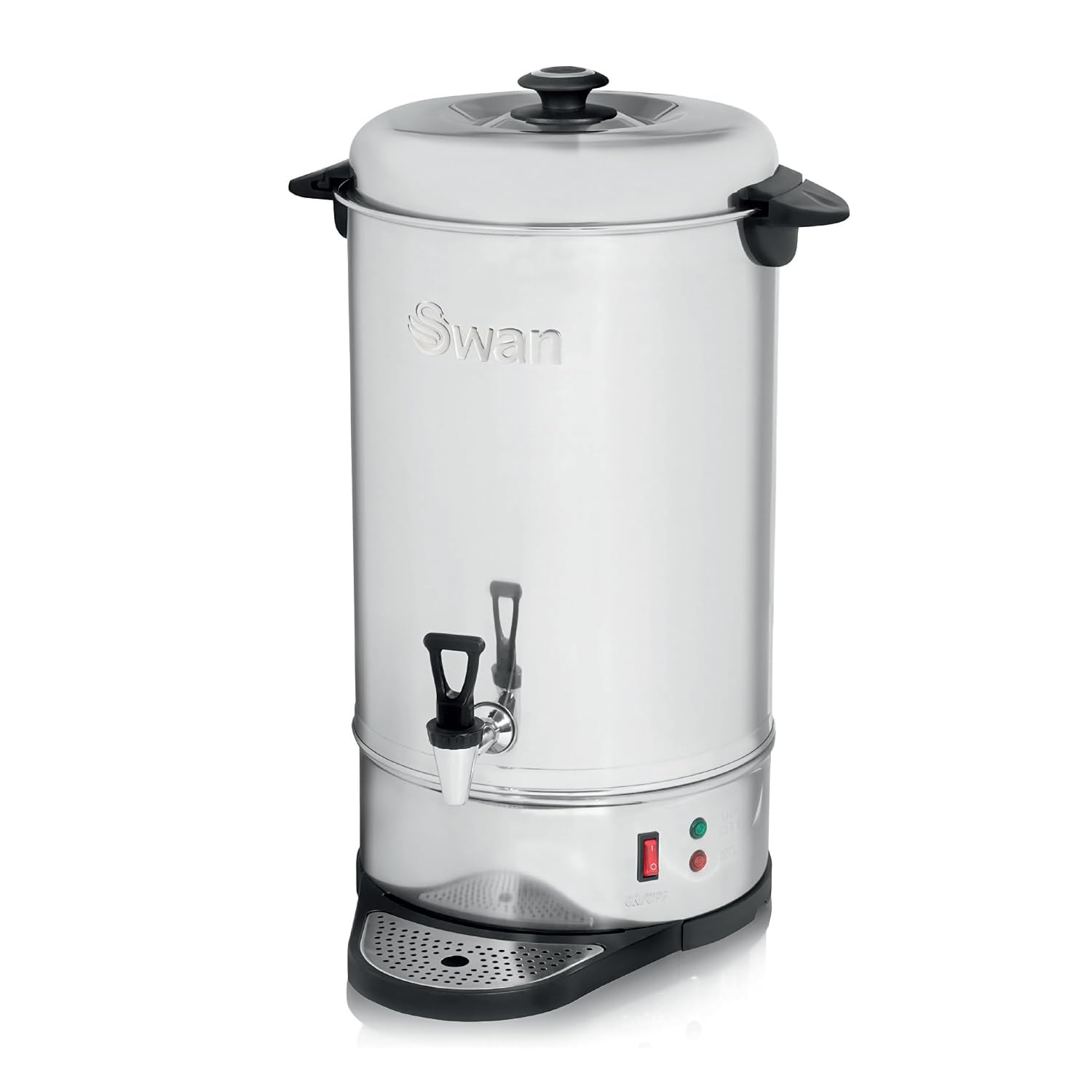 Swan 20L Tea Urn, Stainless Steel, Concealed Heating Element, Keep Hot Function, Drip-Free Tap, Ideal for Events and Catering, Stainless Steel, SWU20L
