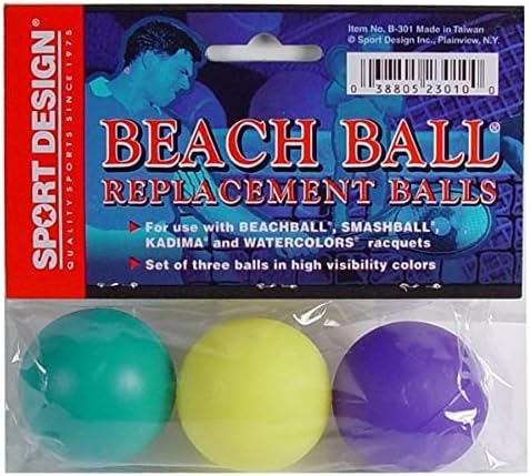 Replacement Toy Balls x3 - Beach Balls For Smashball - Kadima Watercolors Beachballs by Sport Design