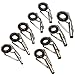 Goture 90pcs Saltwater Fishing Rod Repair Tips, Rod Repair Kit Fishing Rod Tips Stainless Steel Ceramic Ring Guide Rod Repair Replacement 9sizes