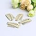 AKOAK 20 Pcs/Lot 3.6cm 10-teeth Beige Metal Snap Comb Wig Clips with Rubber for Hair Extension