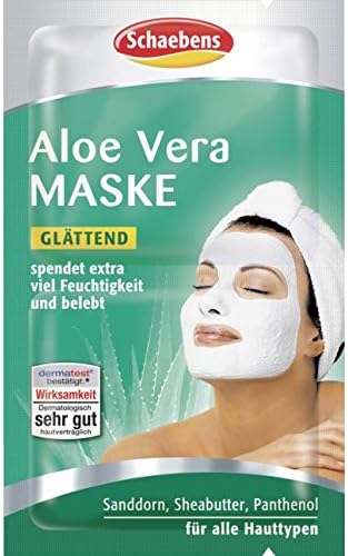 Schaebens Aloe Vera Mask - provides extra moisture and invigorates - Pack of 10 (10 x 2 x 5 ml for 20 Applications)