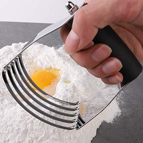 FireKylin Professional Dough Blender, Pastry Cutter Stainless Steel, Heavy Duty Pastry Blender with Blades - Thumbnail 3