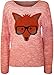 Forever Womens Long Sleeves Bunny And Fox Glasses Print Knitted Motif Jumper Top