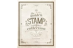 The Golden Stamp Collection Album: Stamp Album For Collectors, Kids And Adults, Large Vintage Stamp Album, Stockbook With 316