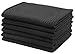 SINLAND Microfiber Waffle Weave Dishcloths Cleaning Cloths 10 Pack 13inch X 13inch Black