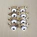 SunKni Prime Quality 8Pcs Vintage Ceramic Knobs Handles Pulls for Kitchen Furniture Door Drawer Cabinet Dresser Closet Wardrobe Cupboard Vanities with Screws New Sets Pack of 8 (Broze-White)