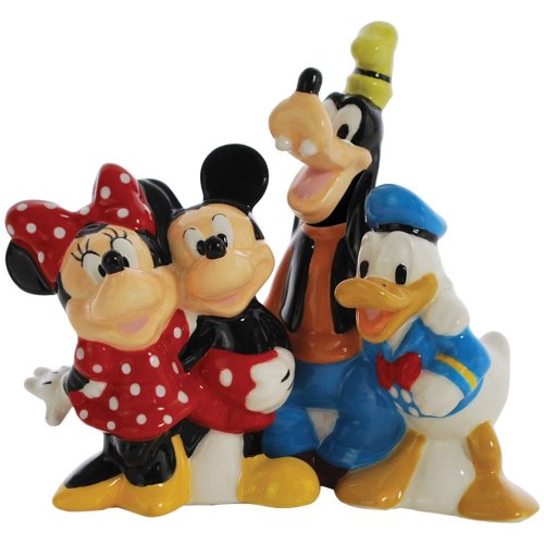 Click Here to See More Images Westland Giftware Magnetic Ceramic Salt and Pepper Shaker Set, Disney Mickey and Friends, 4.25-Inch, Set of 2