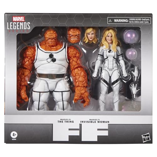 ハズブロ（Hasbro）MARVEL マーベルレジェンド・シリーズ フューチャーファウンデーション マーベルのザ・シング＆マーベルのインビジブル・ウーマン、『ファンタスティック・フォー』のコミックをモチーフにした 15 cm サイズ アクションフィギュア 2 体 G2069 正規品