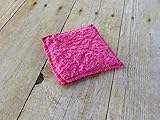Makeup Remover Pads - Fuchsia Face Scrubbies - Small Washcloth - Set of 5