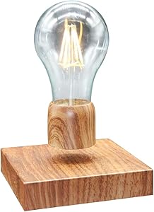 KFISI Magnetic Suspension LED Light Bulb Desk lamp, Night Light, 360 Degree Wireless Automatic Rotating Light - Home, Office Decoration, Creative Gifts