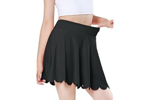 Hvididan Girls Skorts Tennis Skirt for Girls with Pocket Flowy Butterfly Pleated Athletic Skort Toddler Kids 5-14Y